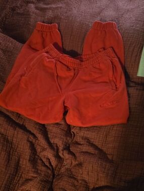 Mens adidas Humanrace Red Fleece Sweatpants with Drawstring